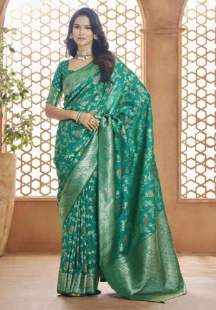 Picture of Elegant Silk Light Sea Green Saree