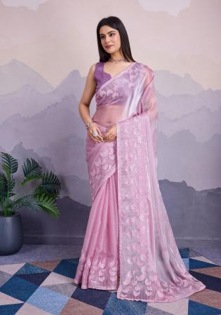 Picture of Amazing Silk Medium Purple Saree