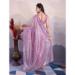 Picture of Comely Net Plum Saree