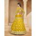 Picture of Fascinating Organza Dark Golden Rod Lehenga Choli