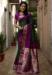 Picture of Well Formed Silk Dark Olive Green Saree