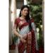 Picture of Stunning Silk Dark Slate Grey Saree