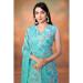 Picture of Cotton Pale Turquoise Readymade Salwar Kameez