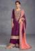 Picture of Chiffon & Silk Brown Straight Cut Salwar Kameez