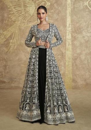 Picture of Marvelous Georgette Dark Green Lehenga Choli