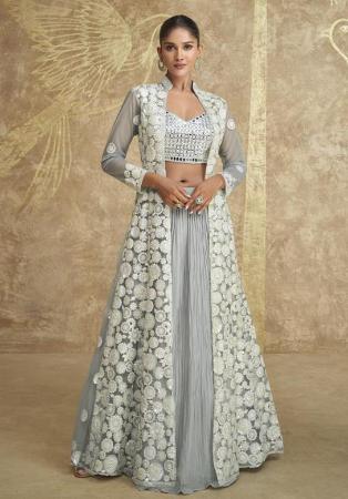 Picture of Exquisite Georgette Dark Sea Green Lehenga Choli