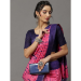 Picture of Good Looking Cotton & Crepe & Silk Pale Violet Red Saree