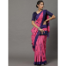 Picture of Good Looking Cotton & Crepe & Silk Pale Violet Red Saree