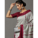 Picture of Charming Cotton & Crepe & Silk Silver Saree