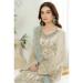 Picture of Pretty Georgette Beige Straight Cut Salwar Kameez