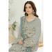 Picture of Georgette Dark Grey Straight Cut Salwar Kameez