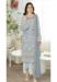 Picture of Georgette Light Steel Blue Straight Cut Salwar Kameez