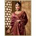 Picture of Excellent Organza Maroon Saree