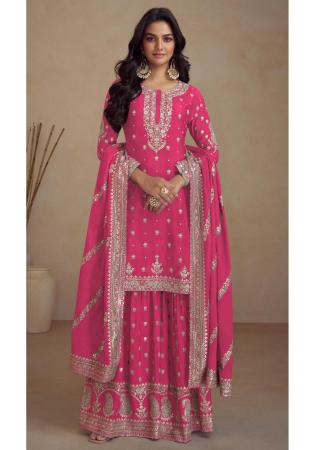 Picture of Comely Silk Pink Straight Cut Salwar Kameez