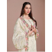 Picture of Appealing Chiffon Off White Straight Cut Salwar Kameez