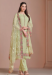 Picture of Gorgeous Chiffon Tan Straight Cut Salwar Kameez