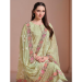 Picture of Gorgeous Chiffon Tan Straight Cut Salwar Kameez