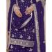 Picture of Chiffon Midnight Blue Straight Cut Salwar Kameez