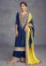 Picture of Chiffon Midnight Blue Straight Cut Salwar Kameez