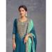 Picture of Chiffon Midnight Blue Straight Cut Salwar Kameez