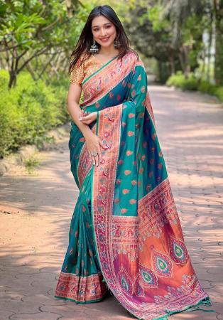 Picture of Nice Silk Sea Green Saree