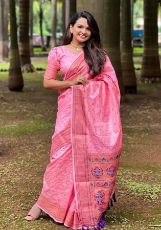 Picture of Classy Silk Light Coral Saree