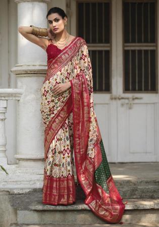 Picture of Ideal Silk Crimson Saree