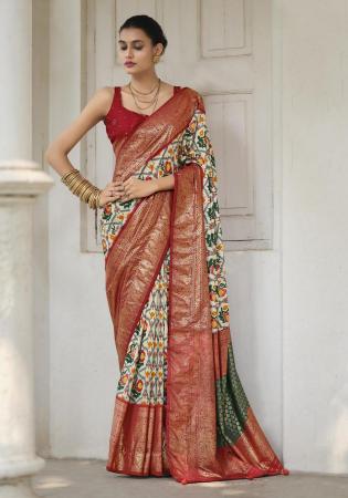 Picture of Ravishing Silk Off White Saree