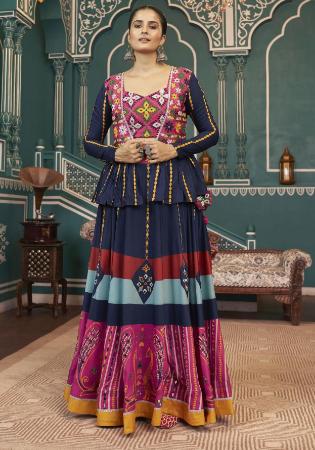 Picture of Superb Rayon Dark Slate Grey Lehenga Choli