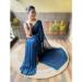 Picture of Graceful Georgette Navy Blue Saree