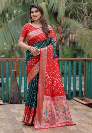 Picture of Splendid Silk Dark Red Saree