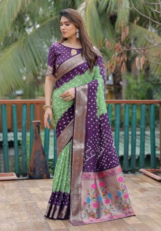 Picture of Graceful Silk Purple Saree