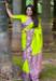 Picture of Gorgeous Silk Chartreuse Saree