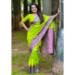 Picture of Gorgeous Silk Chartreuse Saree