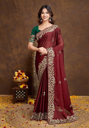 Picture of Splendid Silk Maroon Saree