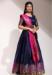 Picture of Delightful Silk Navy Blue Lehenga Choli