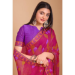 Picture of Grand Chiffon Medium Violet Red Saree