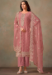 Picture of Organza Pale Violet Red Straight Cut Salwar Kameez