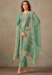 Picture of Organza Dark Sea Green Straight Cut Salwar Kameez