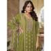 Picture of Chiffon Dark Olive Green Straight Cut Salwar Kameez