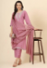 Picture of Beautiful Silk Rosy Brown Readymade Salwar Kameez