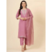 Picture of Beautiful Silk Rosy Brown Readymade Salwar Kameez