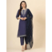 Picture of Appealing Silk Dark Slate Grey Readymade Salwar Kameez