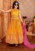 Picture of Statuesque Chiffon Orange Kids Lehenga Choli