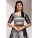 Picture of Fascinating Silk Light Slate Grey Lehenga Choli