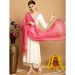 Picture of Rayon & Chiffon Beige Readymade Salwar Kameez