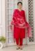 Picture of Nice Chiffon Red Readymade Salwar Kameez