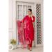 Picture of Nice Chiffon Red Readymade Salwar Kameez