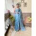 Picture of Exquisite Georgette Sky Blue Saree