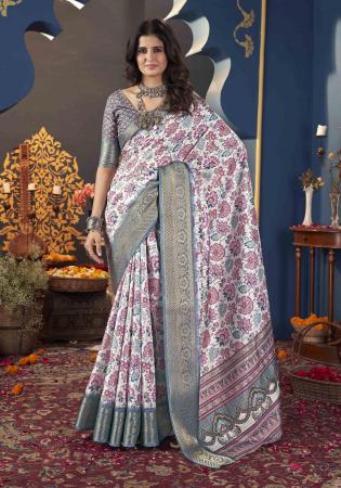 Picture of Graceful Silk Off White Saree